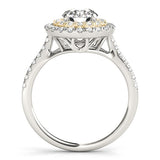 Lab Grown Round Diamond Halo Engagement Ring
