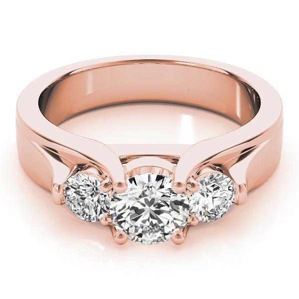 2.00Ct Lab Grown Round Diamond 3 Stone Engagement Ring Platinum