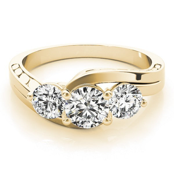 0.50Ct To 2.00Ct Lab Grown Round Diamond Trilogy Engagement Ring Platinum