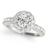 Lab Grown Round Diamond Halo Engagement Ring
