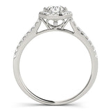 2.00Ct Lab Grown Round Diamond Halo Engagement Ring 18K Yellow Gold
