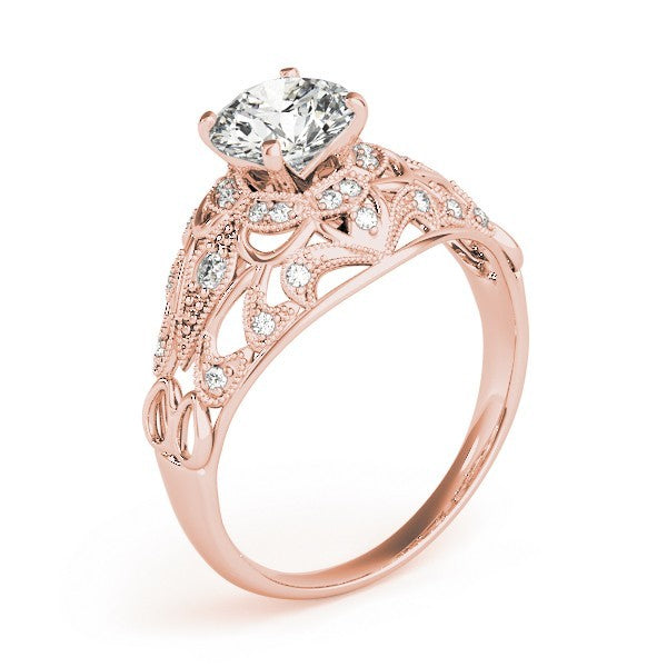 Lab Grown Round Diamond Halo Engagement Ring