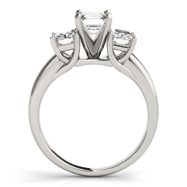 2.00 ct Emerald DE/VS Lab-Grown Diamond Trilogy Engagement Ring in 18K White Gold