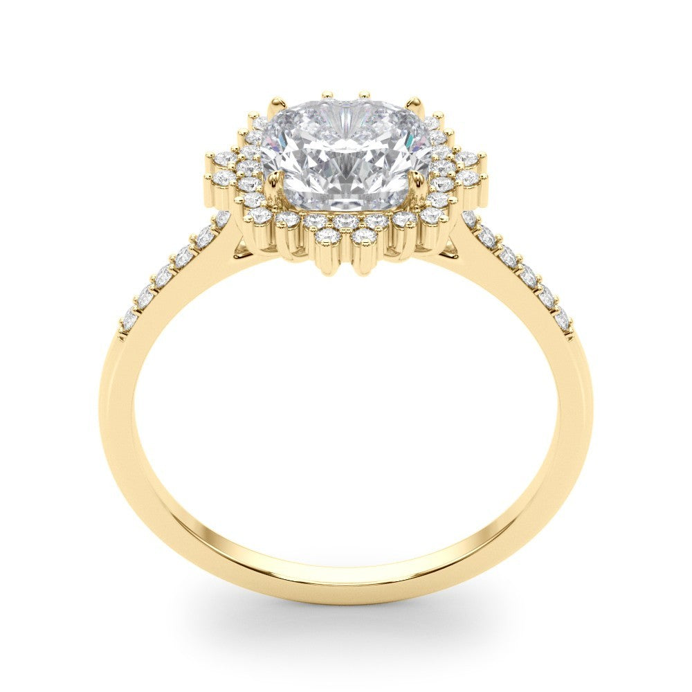 Lab-Grown Diamond Halo Engagement Ring in Platinum UK Hallmarked