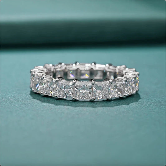 Princess Lab Grown Diamond Full Eternity Ring Platinum
