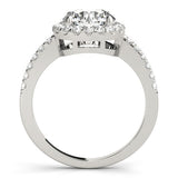 Lab Grown Round Diamond Halo Engagement Ring
