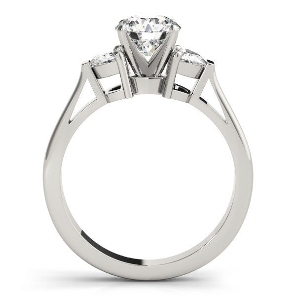 Lab-Grown Round Cut Diamond Trilogy Engagement Ring