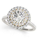 Lab Grown Round Diamond Halo Engagement Ring