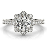 Lab-Grown Diamond Halo Engagement Ring