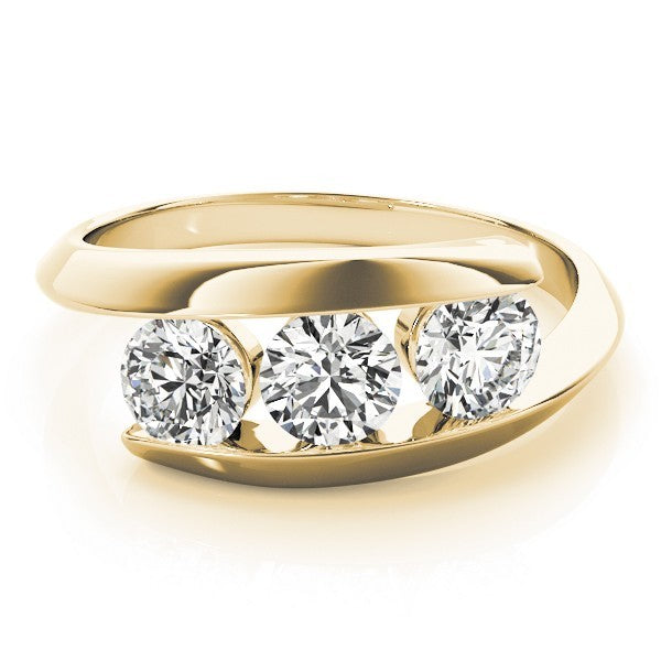 Lab Grown Diamond 3 Stone Engagement Ring For Women In Platinum