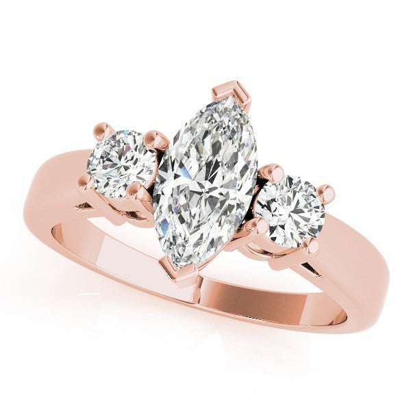 2.00Ct DE/VS Marquise Lab-Grown Diamond 3 Stone Engagement Ring Platinum