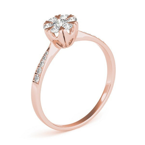 Lab Grown Round Diamond Halo Engagement Ring