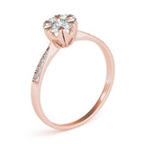 Lab Grown Round Diamond Halo Engagement Ring