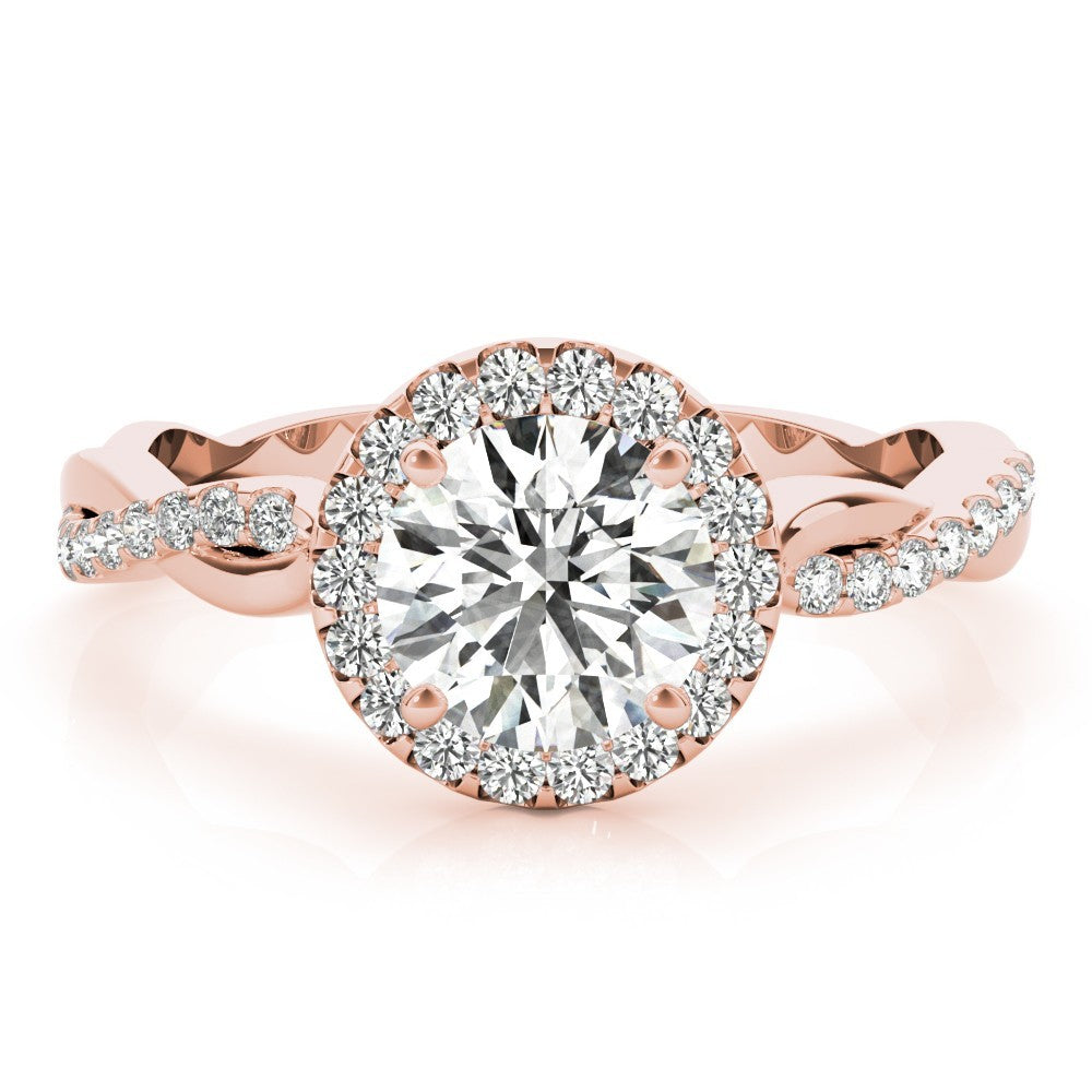 Lab-Grown Diamond Halo Engagement Ring in Platinum