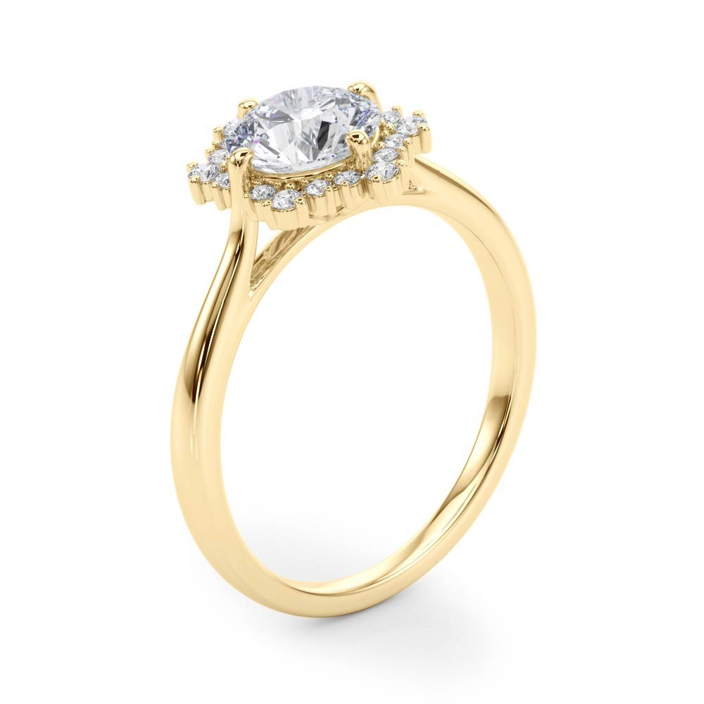 Lab-Grown Diamond Halo Engagement Ring in Platinum