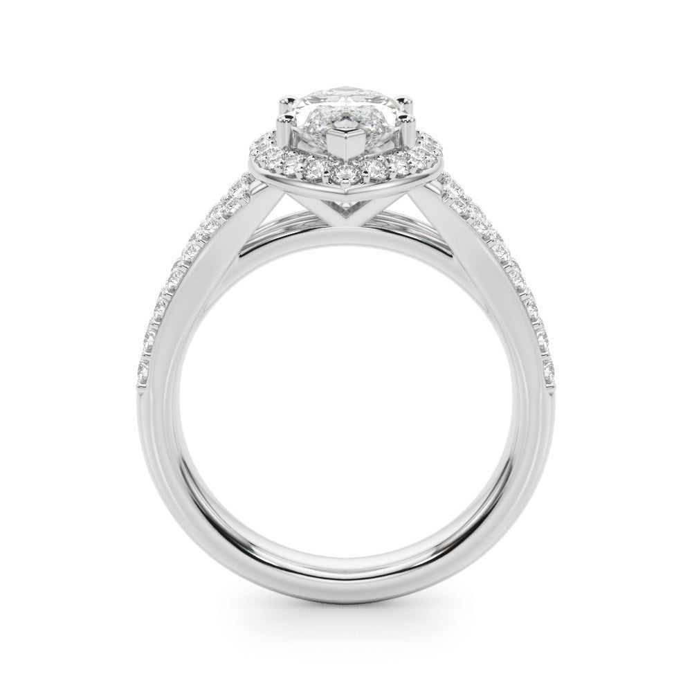 2.00Ct DE/VS Lab Grown Marquise Diamond Halo Engagement Ring Platinum