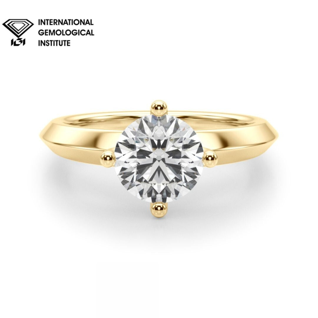 IGI Certified D/VS 2.00ct Lab Grown Diamond Solitaire Engagement Platinum Ring