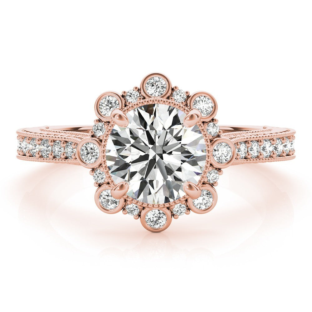 Lab-Grown Diamond Halo Engagement Ring