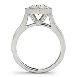 Lab-Grown Diamond Halo Engagement Ring