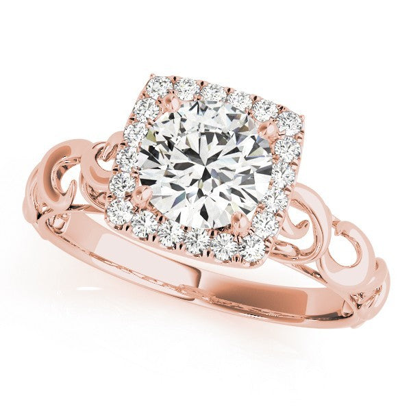 Lab-Grown Diamond Halo Engagement Ring