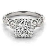 Lab-Grown Diamond Halo Engagement Ring