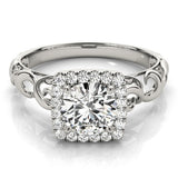 Lab-Grown Diamond Halo Engagement Ring