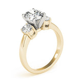 18k White gold Oval cut Trilogy Engagement Ring – 2Ct DE/VS Lab Grown Diamonds