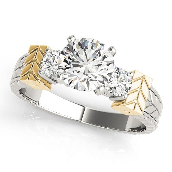 Lab Grown Round Diamond 3 Stone Engagement Ring In Platinum DE/VS 2CT