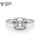IGI Certified Lab Created D/VS Asscher Cut Diamond Solitaire Engagement Ring
