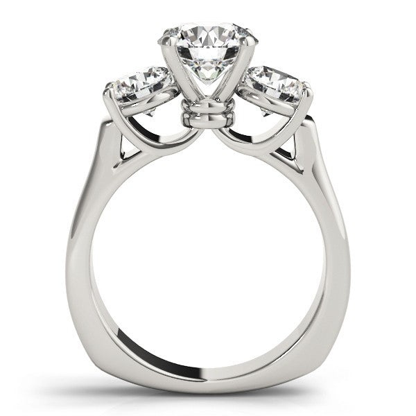Lab Grown Platinum Diamond Three Stone Engagement Ring For Women 2CT DE/VS