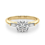 Lab-Grown Round Cut Diamond 3 Stone Engagement Ring 950 Platinum