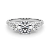 Diamond ring with a white background