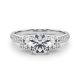 Diamond ring with a white background