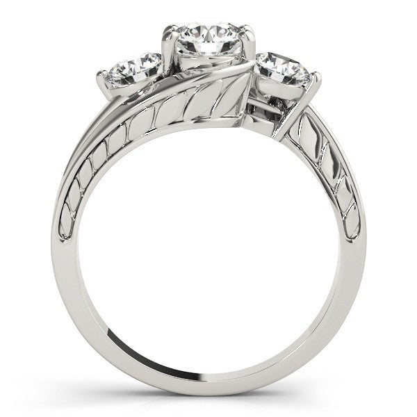 0.50Ct To 2.00Ct Lab Grown Round Diamond Trilogy Engagement Ring Platinum