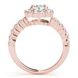 Lab Grown Round Diamond Halo Engagement Ring