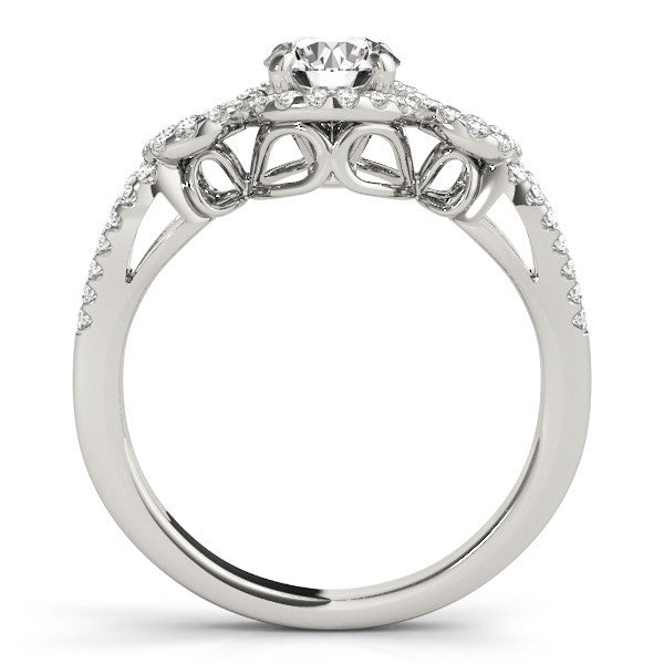 Lab Grown 2.00 Carat Round Cut Diamond Halo Engagement Ring