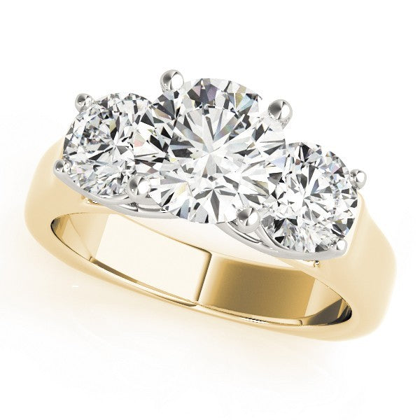 Lab Grown Platinum Diamond Three Stone Engagement Ring For Women 2CT DE/VS
