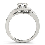 Lab Grown Round Diamond Halo Engagement Ring
