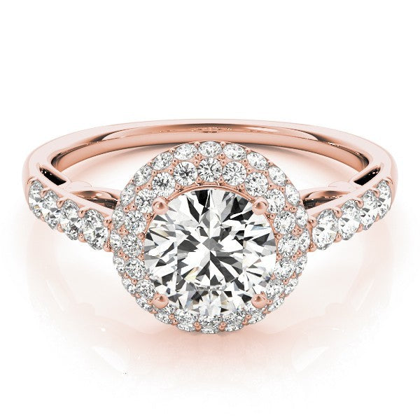 Lab Grown Round Diamond Halo Engagement Ring