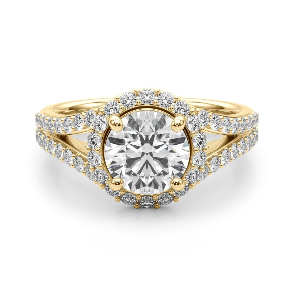 Lab-Grown Diamond Halo Engagement Ring