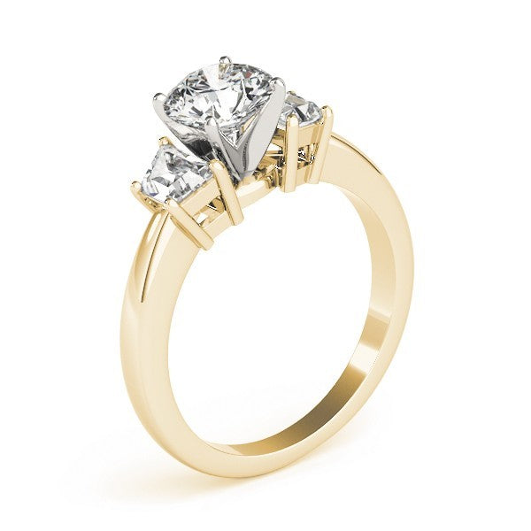 Lab-Grown Round Cut Diamond Trilogy Engagement Ring In 18K White Gold 2.00CT DE/VS