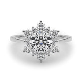 Lab-Grown Diamond Halo Engagement Ring in Platinum