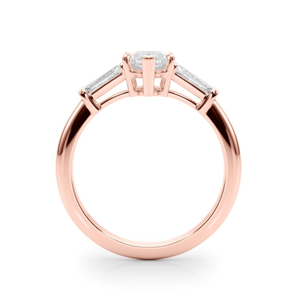 Lab-Grown Marquise Cut Diamond 3 Stone Engagement Ring