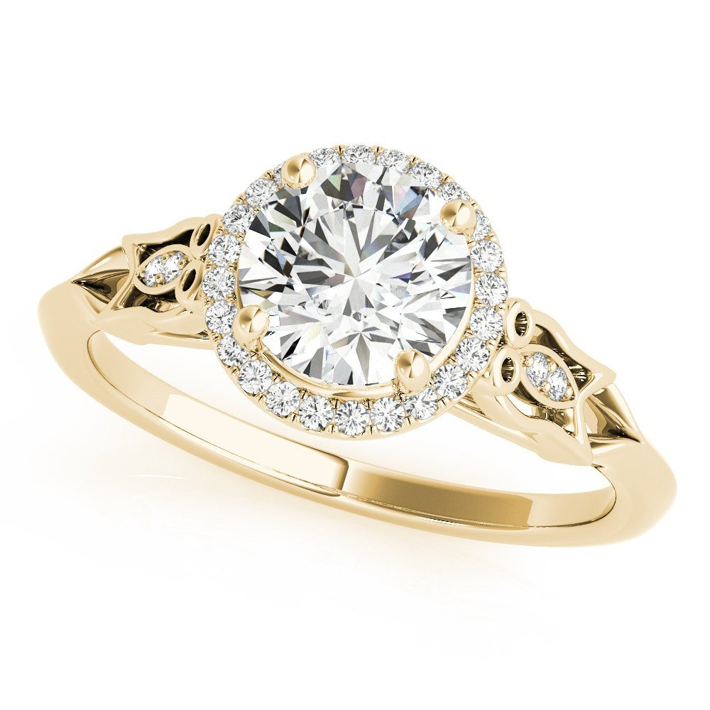 0.50-2.00 Ct DE/VS Lab-Grown Diamond Halo Engagement Ring in Platinum