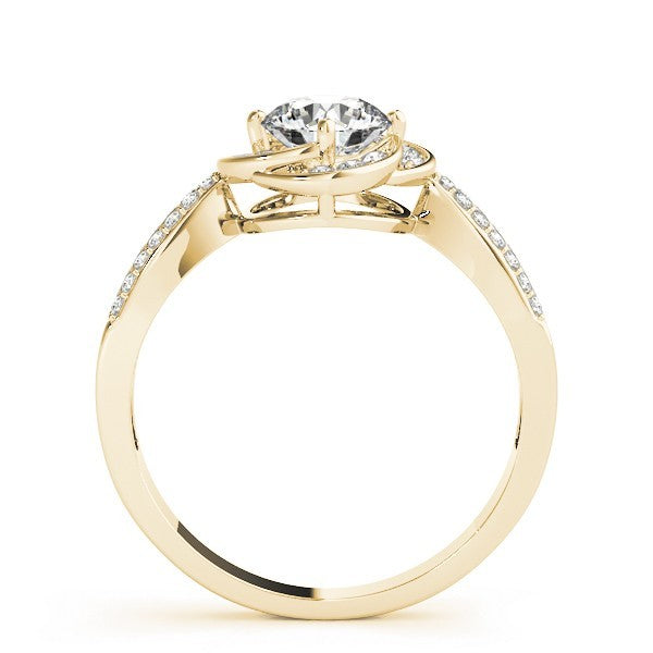 Lab Grown Round Diamond Halo Engagement Ring