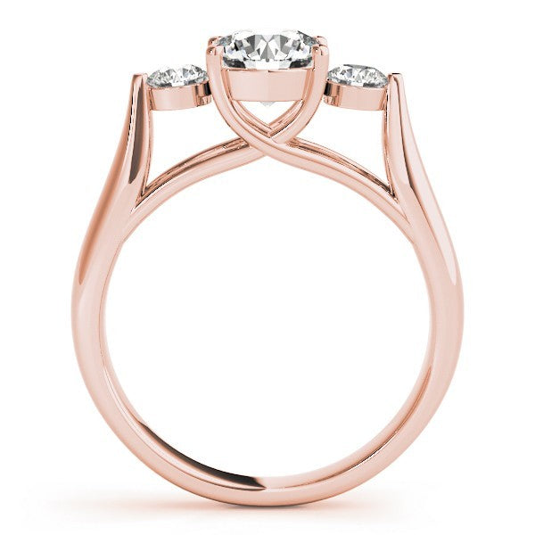 0.50Ct - 2.00Ct Lab Grown Round Diamond 3 Stone Engagement Ring Platinum