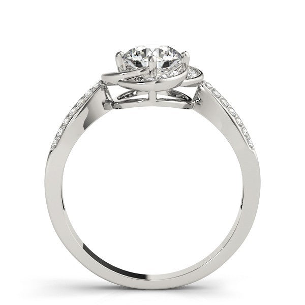 Lab Grown Round Diamond Halo Engagement Ring