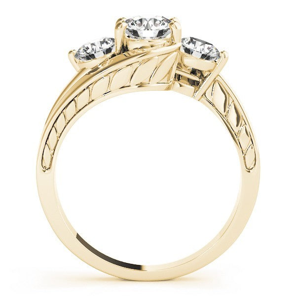 0.50Ct To 2.00Ct Lab Grown Round Diamond Trilogy Engagement Ring Platinum