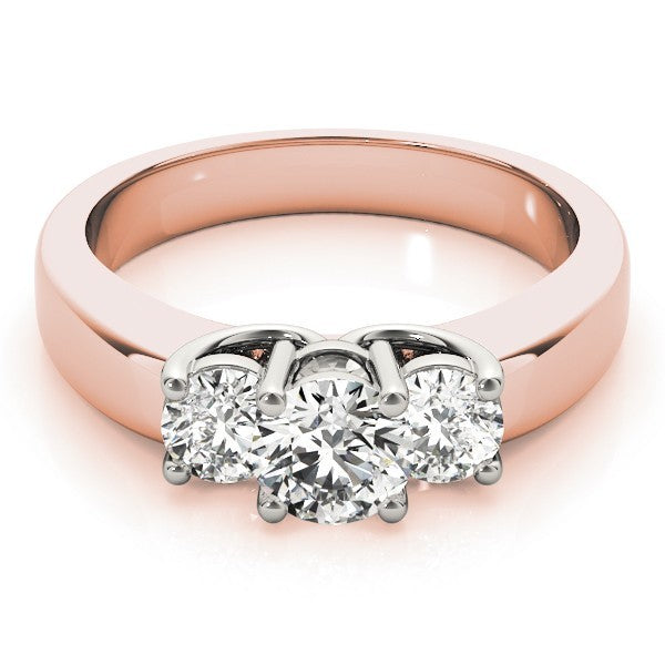 2.00Ct Lab Grown Round Brilliant Cut Diamond 3 Stone Engagement Ring Platinum