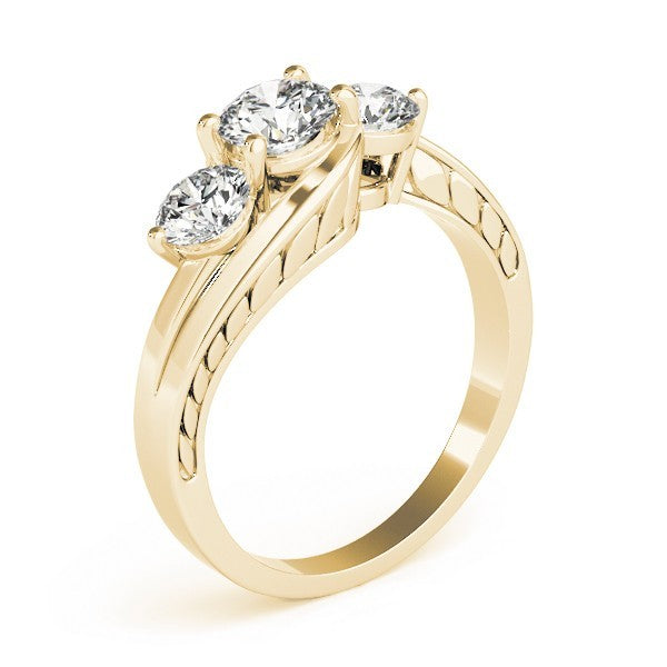 0.50Ct To 2.00Ct Lab Grown Round Diamond Trilogy Engagement Ring Platinum